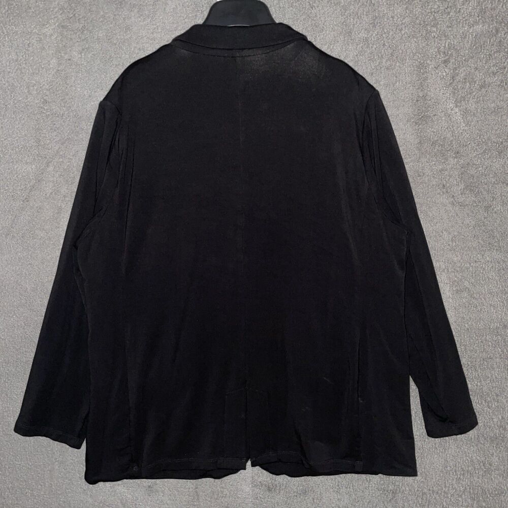 Philosophy Women XXL Black One Button Blazer Knit Quiet Luxury Professional Soft - Picture 8 of 9